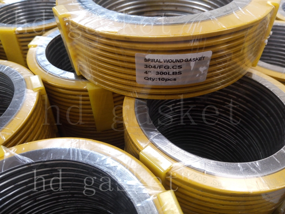 ANSI Class 150lbs 300lbs 600lbs 900lbs 1500lbs DIN Pn6/Pn10/Pn16 GOST / JIS Yellow Carbon Steel with PTFE teflon spiral Wound Gasket